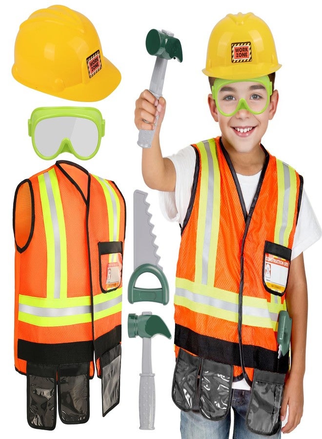 Liberry Kids Tool Set for Boys Girls 3-5 Years, Construction Worker Costume with Hat, Toddler Dress Up Toys for Birthday Gift - Image 1
